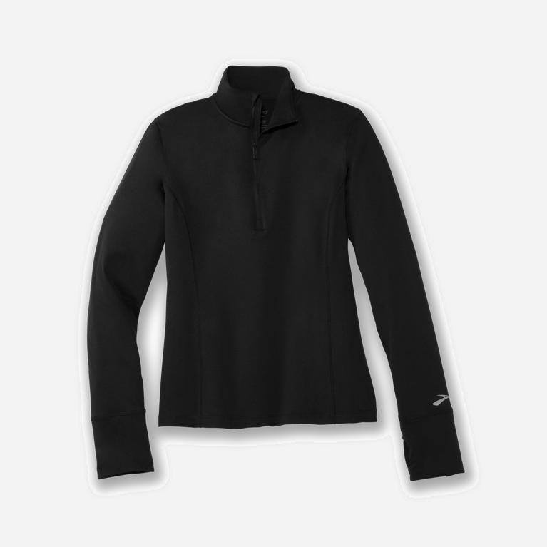 Brooks Dash 1/2 Zip Australia - Women's Running Jackets - Black (097486-BYO)